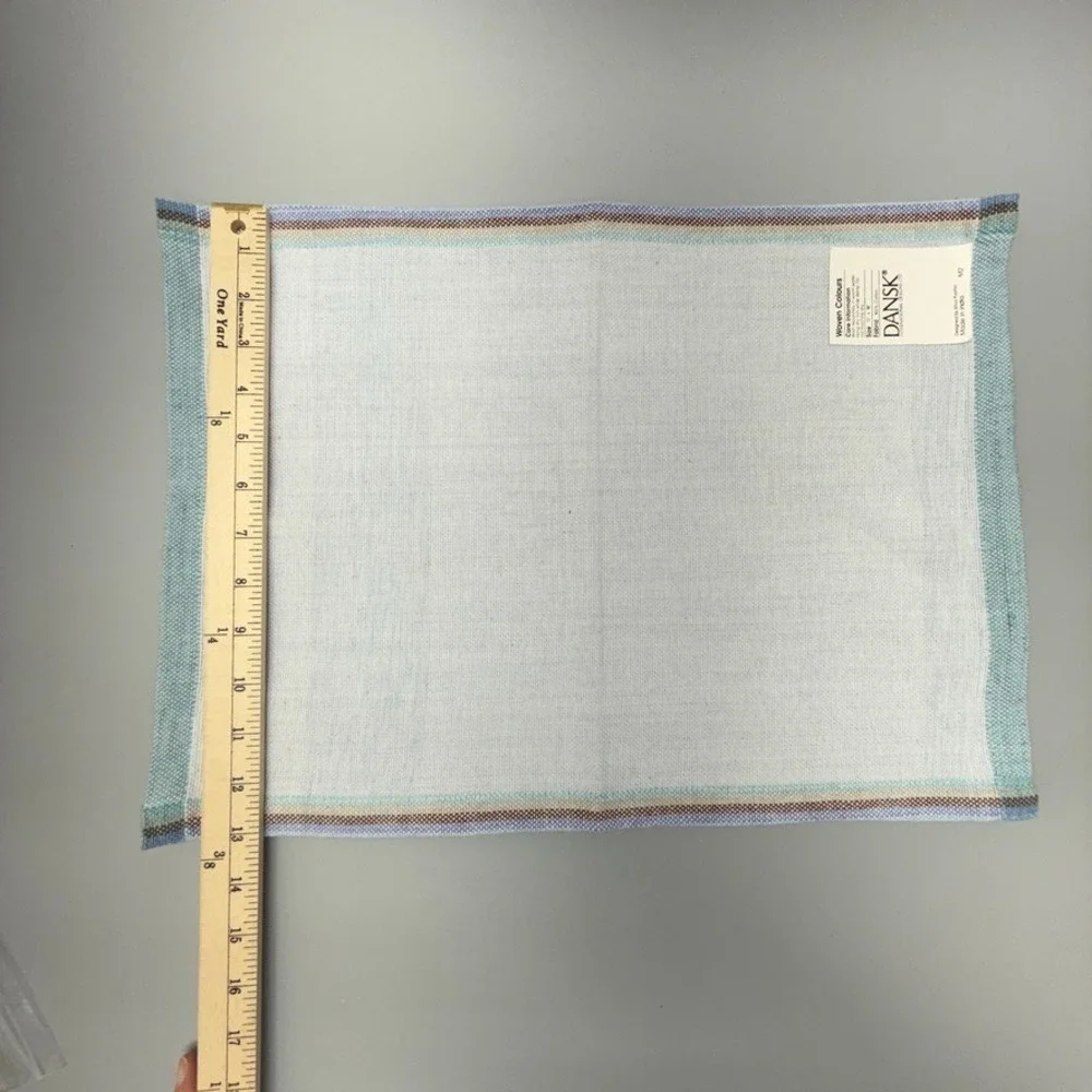 NWT Vintage Dansk Linen Placemats Set of 2 Ritva Puotila‎ Woven Colors Cotton